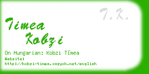 timea kobzi business card